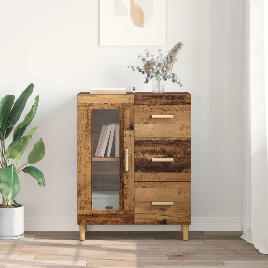 Credenza | Madia | Buffet da pranzo | Armadio da pranzo Legno vecchio 69,5 x 34 x 90 cm Legno multistrato