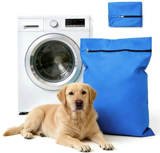 Asciugamani per animali domestici - Asciugamani di twill poliestere - Grandi asciugamani con cerniera - Prevenzione dei capelli degli animali che ostruiscono gli asciugamani - Asciugamani per animali domestici - Ideali per cani e gatti (70x80cm) - blu