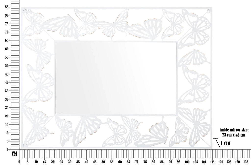 Specchio Farfalla Bianca 85x1x115 cm
