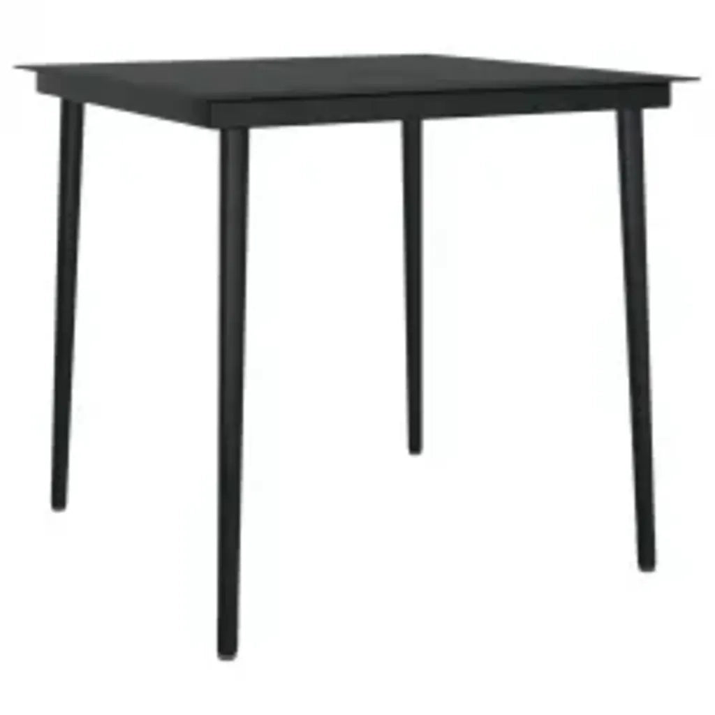 Set da Pranzo per Giardino 3 pz con Cuscini Grigio e Nero cod mxl 38737