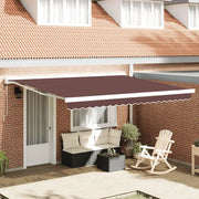 vidaXL Tenda da Sole Retrattile Automatica 400x300 cm Marrone