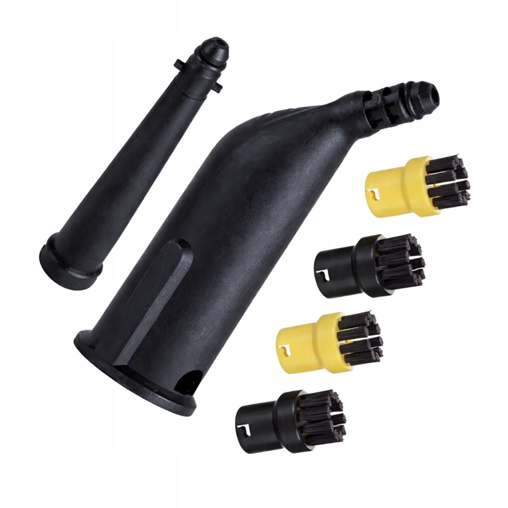 Set di Accessori per Pulizia a Vapore compatibile con Kärcher SC 1–6 – Ugello Puntuale, 4 Spazzole, Prolunga
