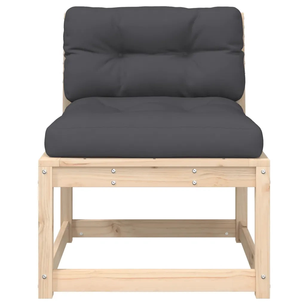 Divani da Giardino con Cuscini 2 pz Legno Massello di Pino 844704
