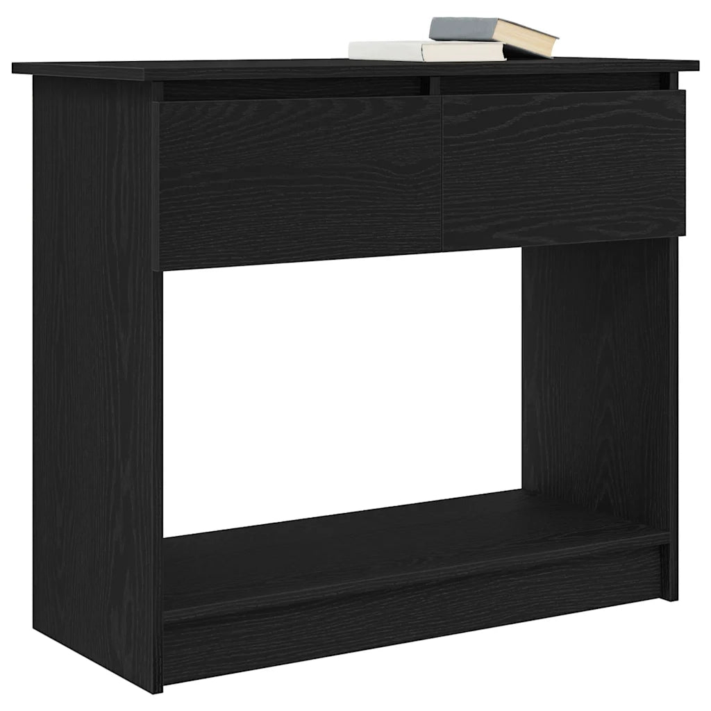 Tavolo Consolle con Cassetti Nero 85,5x38,5x74,5 cm 861392