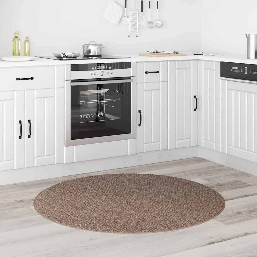 Tappeto Shaggy Antiscivolo Marrone 120 x 120 cm PP 4019800