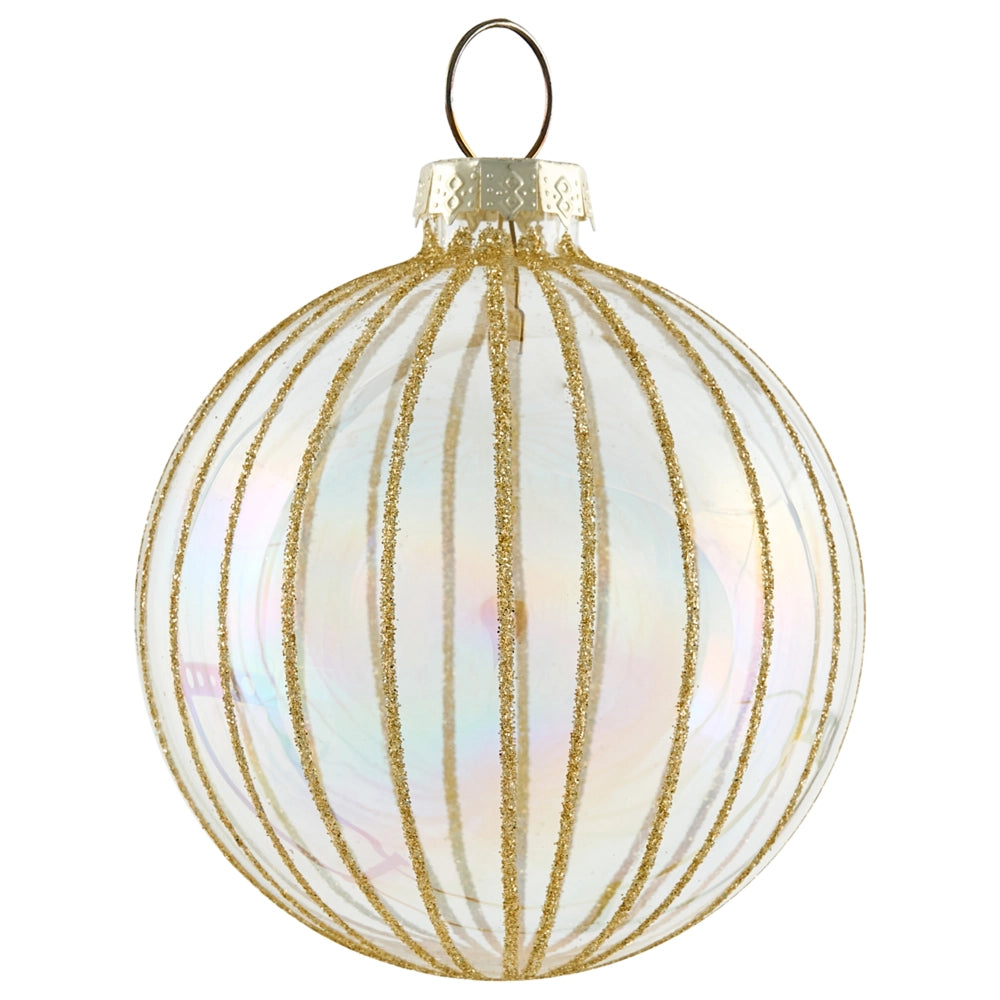 Set di 50 palline di Natale in vetro da appendere all'albero di Natale in stile tradizionale glamour rosso e oro