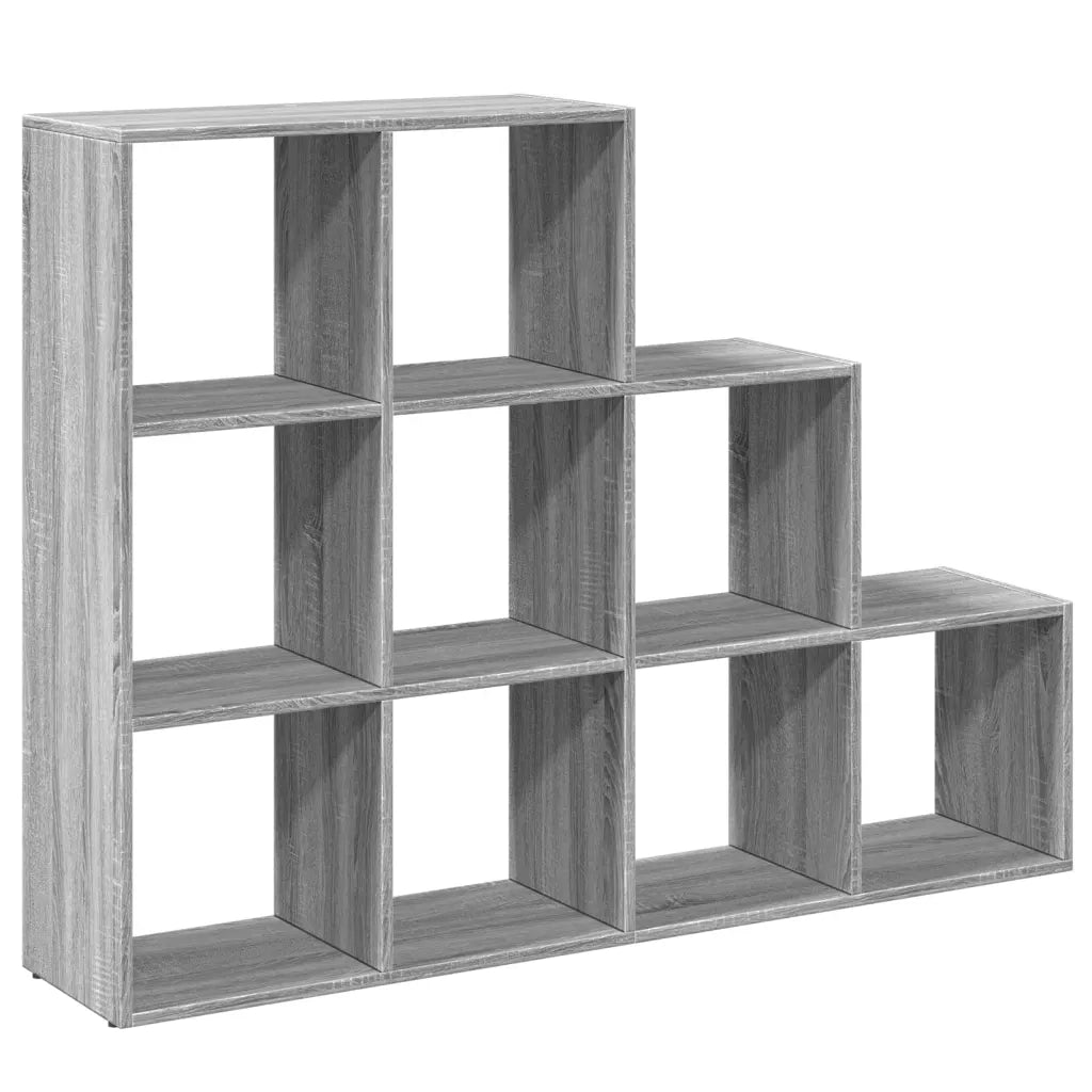 Libreria 3 Ripiani-Scaffale per Libri-Mobile di Stoccaggio Grigio Sonoma 137,5x29x103,5 cm Truciolato