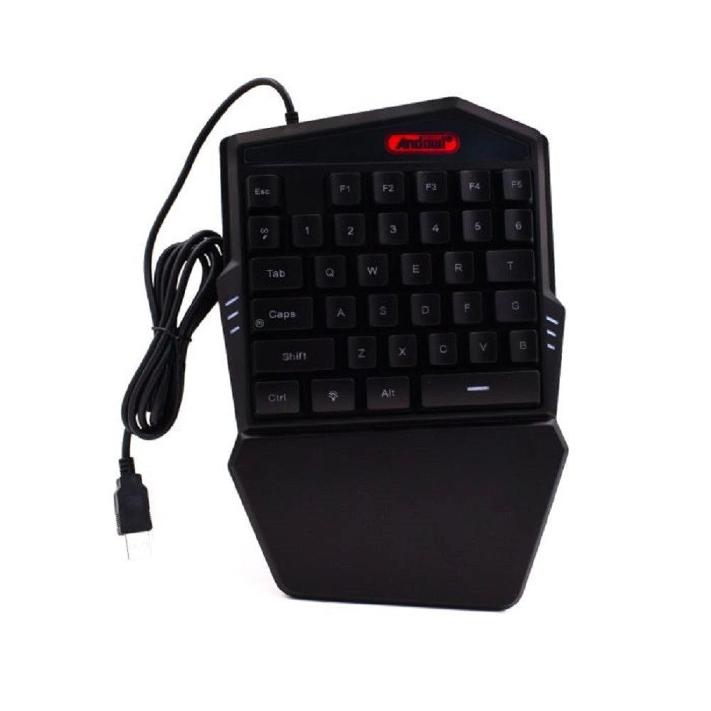 Trade Shop - Mini Tastiera Gioco Singola Usb Retroilluminazione Rgb A Una Mano Gaming Q-jp60 -