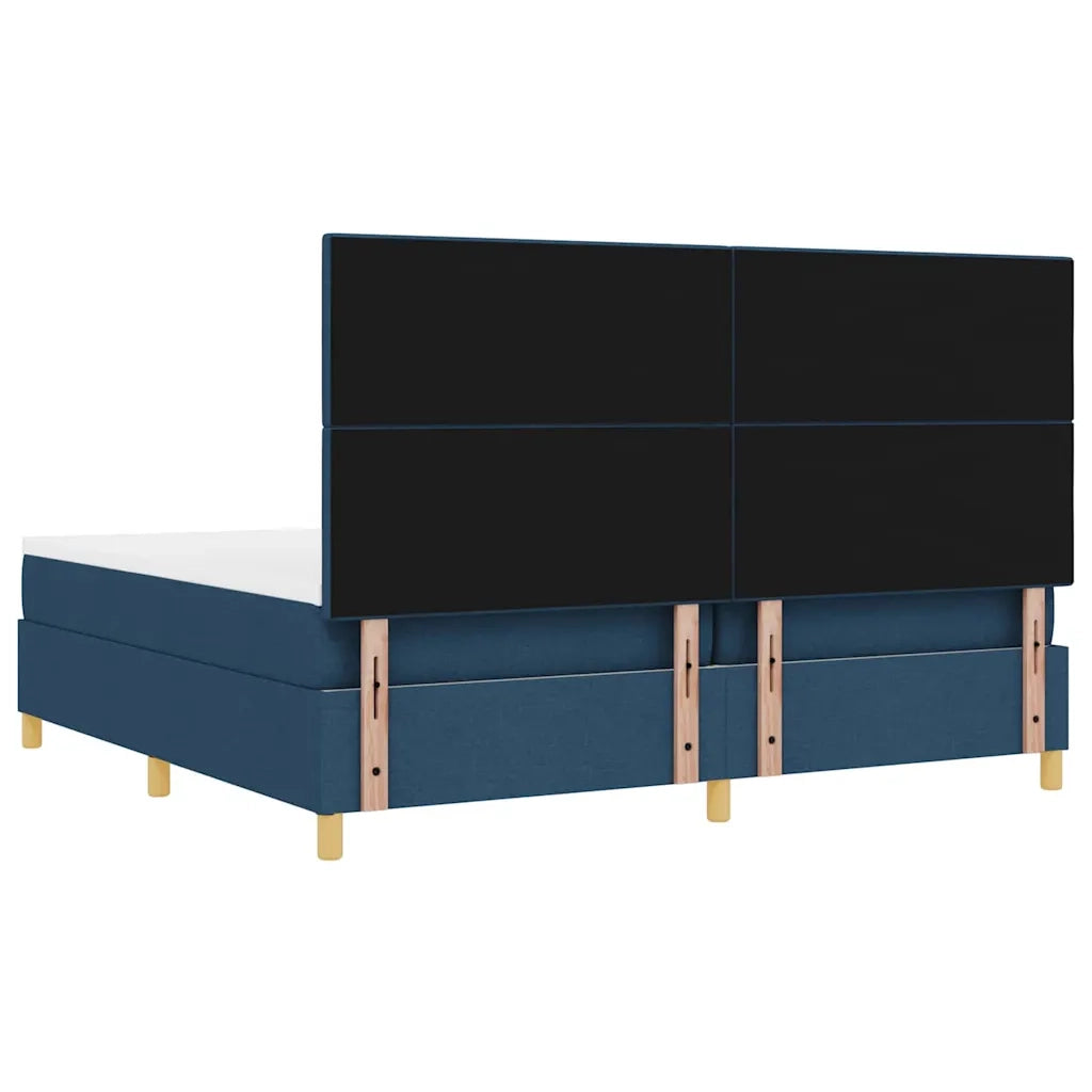 Letto a Sorgente LED con materasso Blu 200 x 200 cm Tessuto 3343130