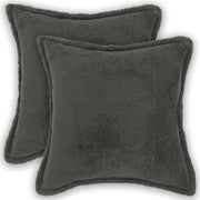 Federa 2 pcs HOUTEN Grigio Scuro 40 x 40 cm Bouclé 916996