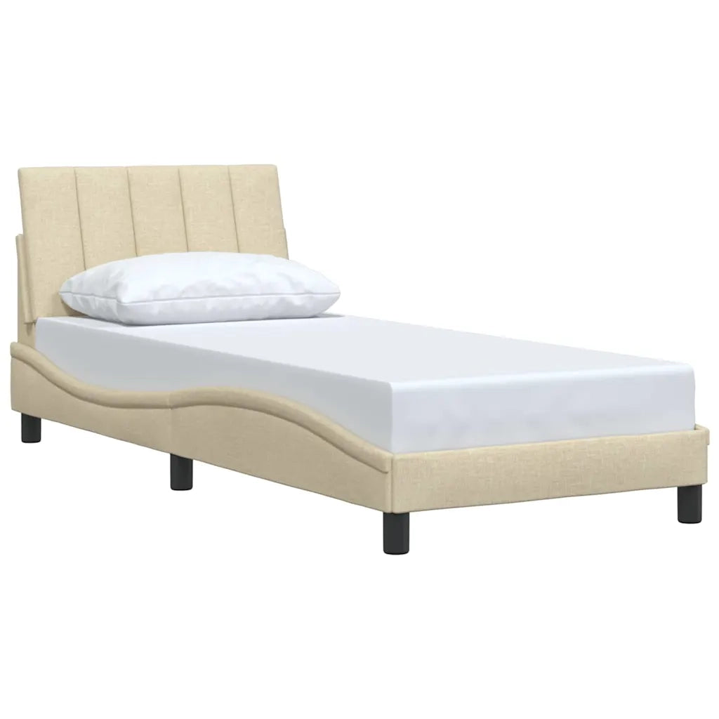Giroletto senza Materasso Hanko Crema 90x190 cm in Tessuto 3310361