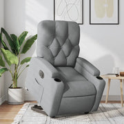 Poltrona Reclinante Alzapersona Elettrica Grigio Chiaro Tessuto 3204734