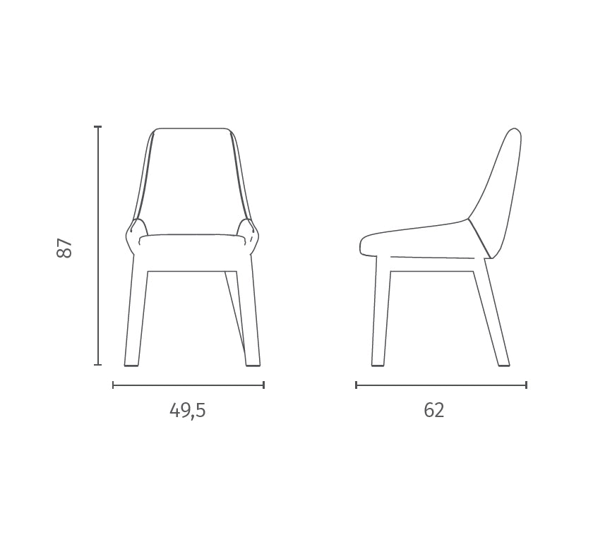 Sedia Vera da pranzo con seduta e schienale in tessuto verde e struttura in legno massello di noce - Design classico contemporaneo