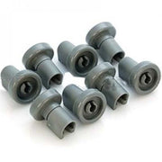kit 8PZ. Ruote Cestello lavastoviglie  SUPERIORE REX ELECTROLUX GRIGIE - Electrolux Rex Aeg Zoppas