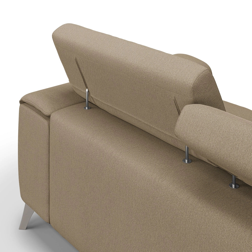 Fusion Divano con 3 sedute allungabili in tessuto smacchiabile T05 260 cm beige