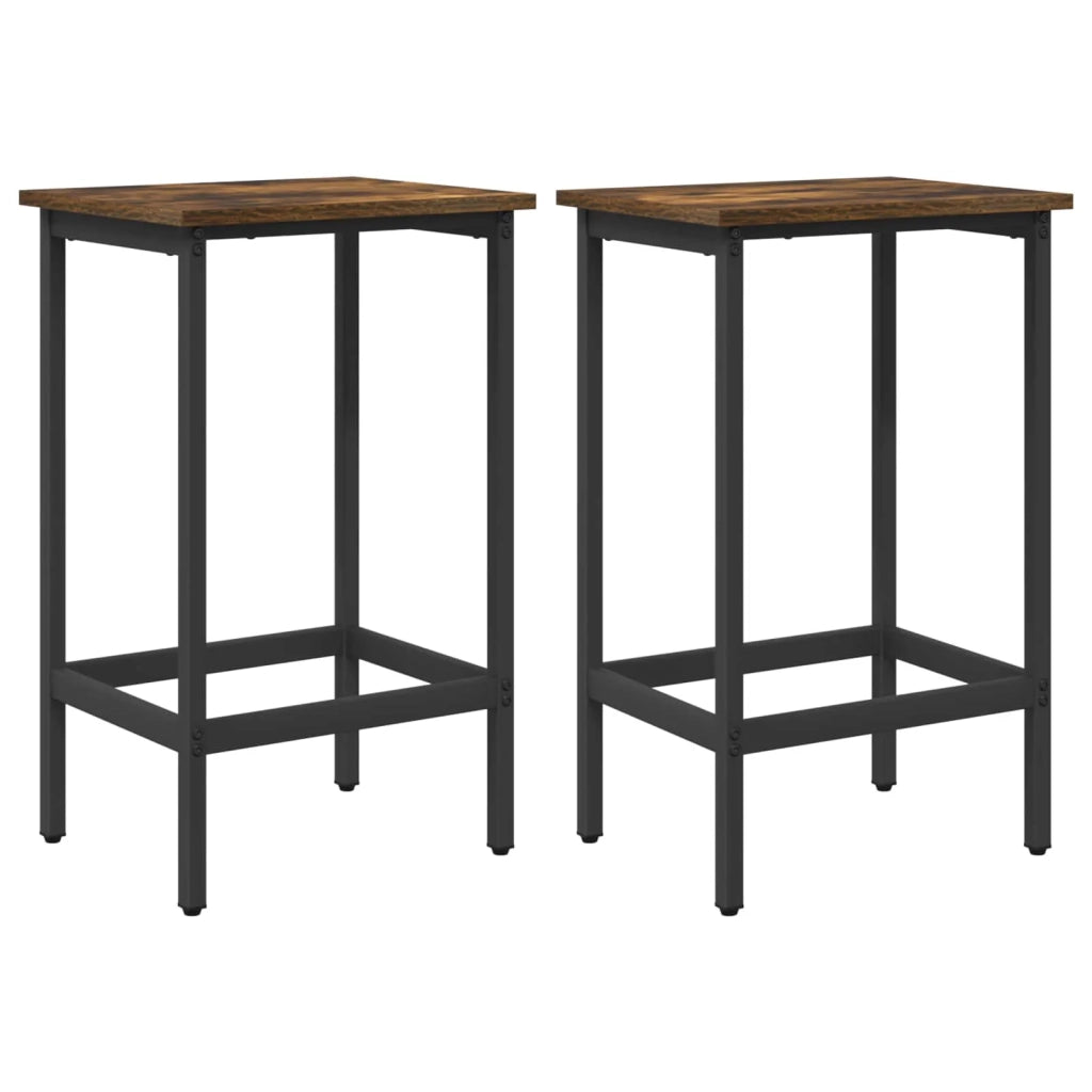 Sgabello da bar 2 pcs Rovere Fumo 40 x 32 x 64 cm 8006132