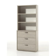 Cassettiera DANY – 3 cassetti con modulo 3 scaffali in rovere chiaro