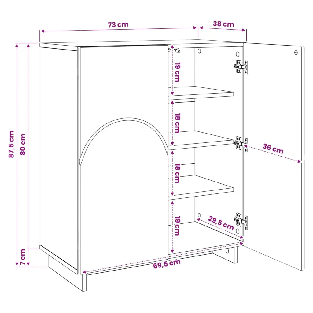 Mobile per scarpe 73 x 38 x 87,5 cm Legno ingegnerizzato 8011652