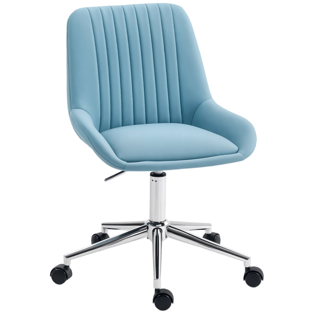 Sedia da Ufficio Regolabile ¨C zephmum ¨C Blu, Schiuma e Acciaio, 52x58x80-90 cm