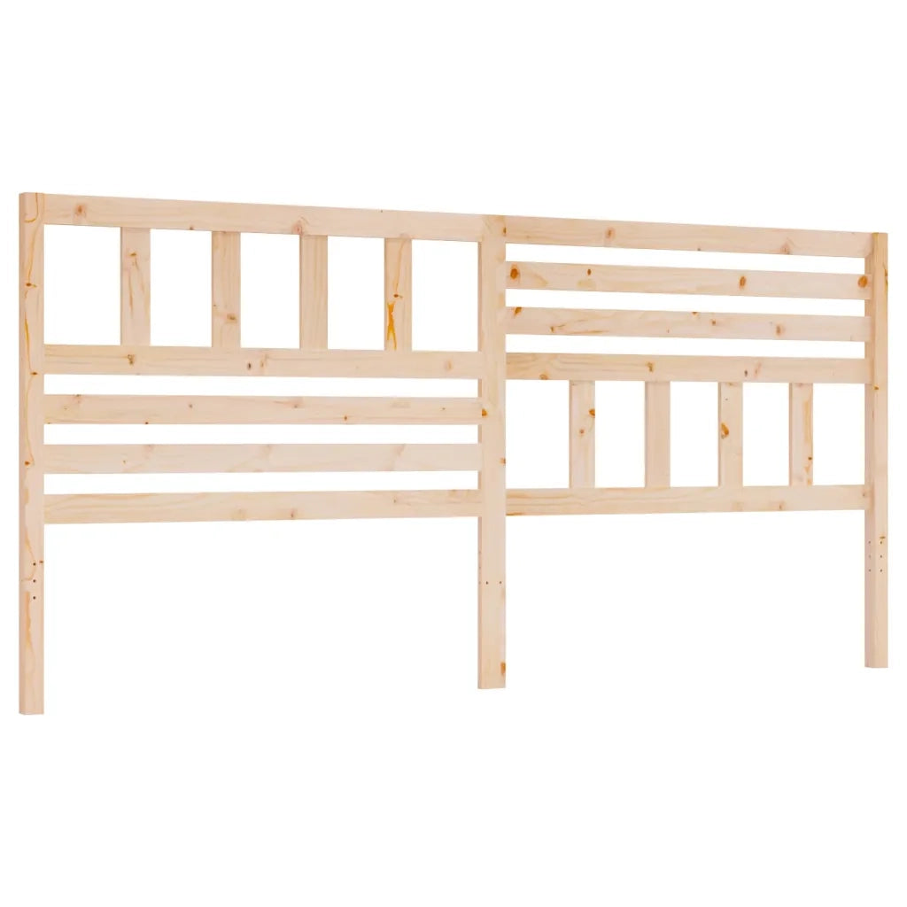Testiera per Letto 206x4x100 cm in Legno Massello di Pino 814164