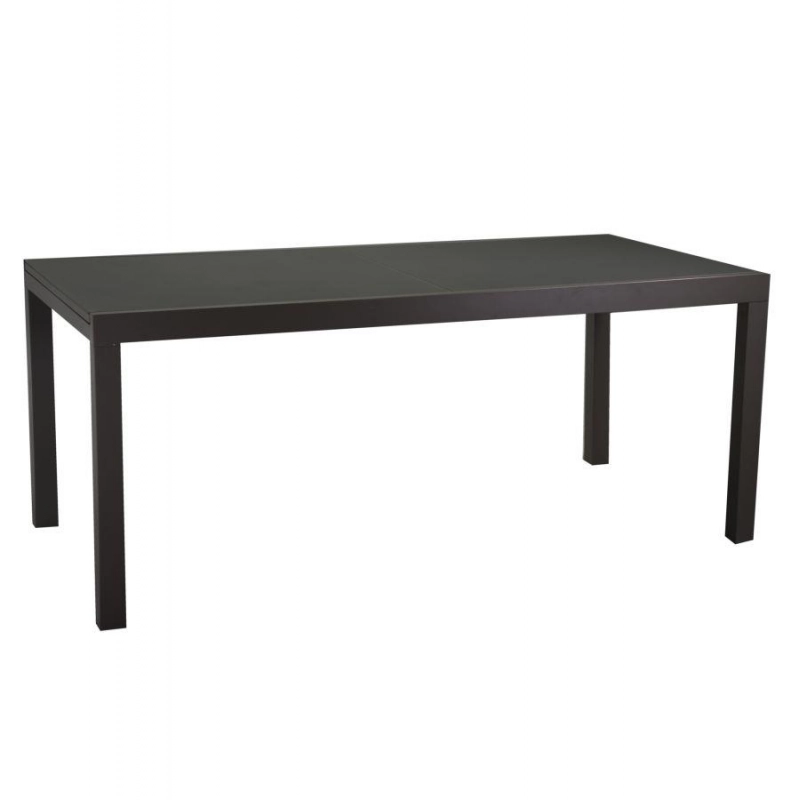 Tavolo alluminio boise antracite opaco all. rettangolare cm 160/220x90h75