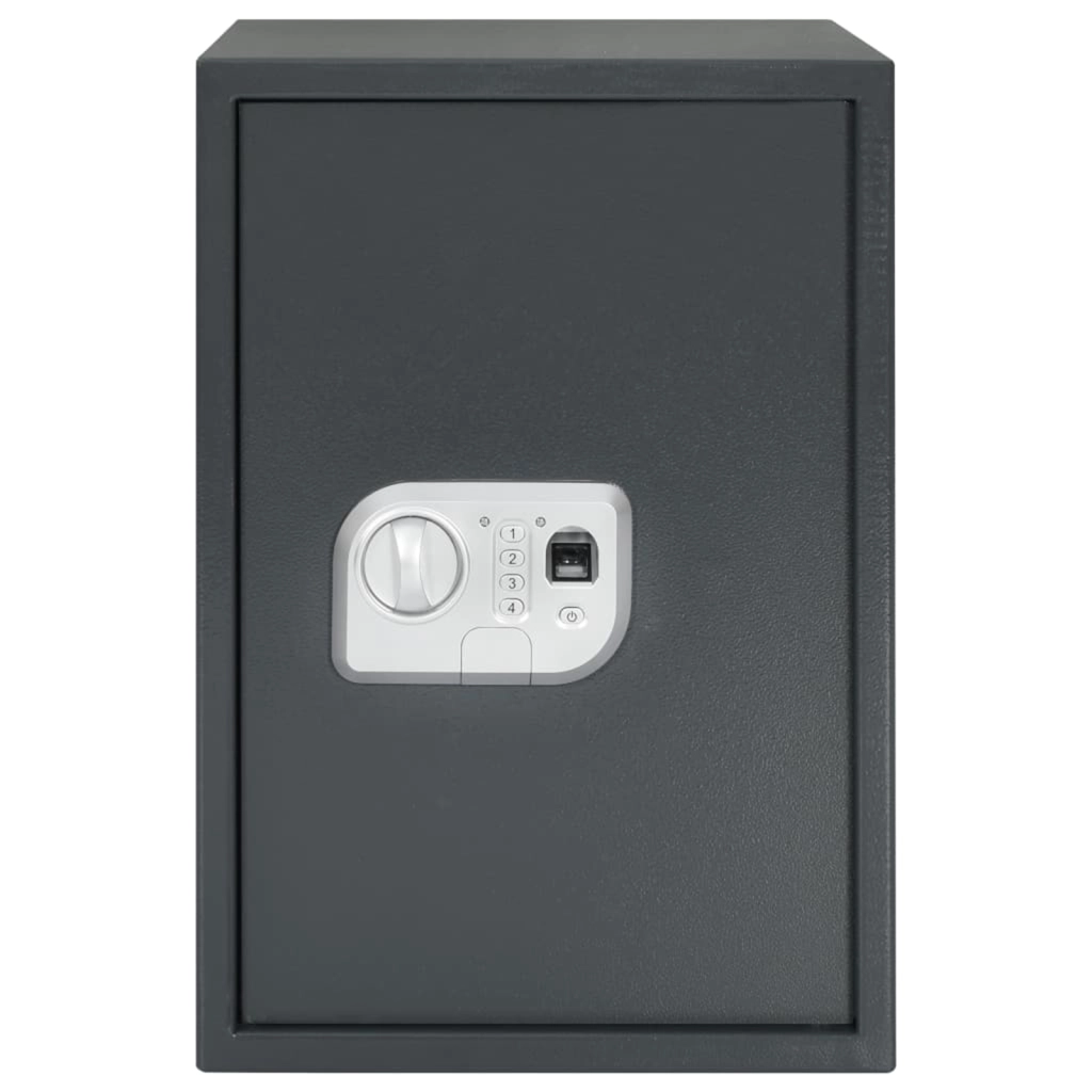 Cassaforte Elettronica Digitale con Blocco per Impronte 31x35x50 cm Acciaio