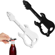 Apri Birra Multifunzionale 6-in-1 - Gerecipestino in Acciaio Inossidabile - Portatile - Forma Chitarra - Dimensioni 7,5 x 2,8 cm - Apri Birra Portatile