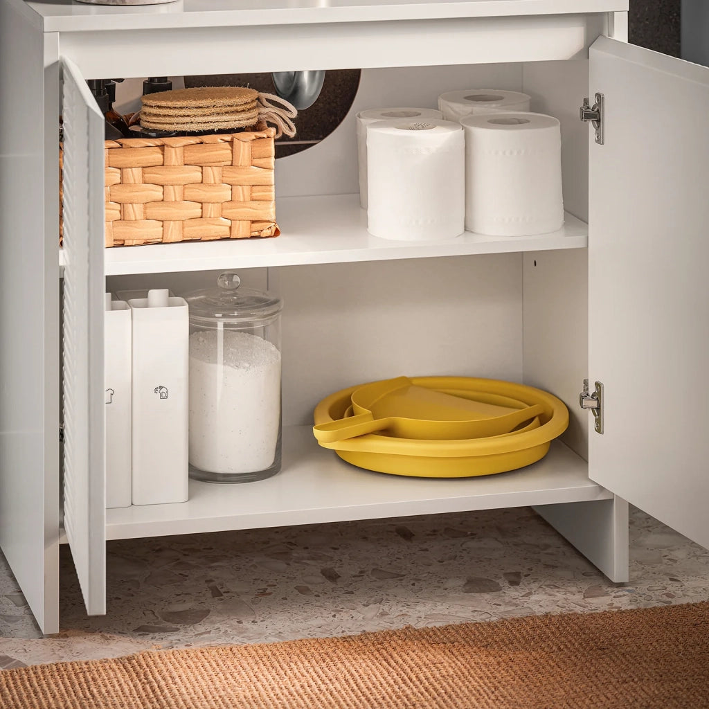 Mobile sottolavabo Mobile bagno con 2 ante e 2 ripiani Armadietto bagno L60 x P30 x A61 cm Bianco BZR157-W