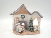Paesaggio Natalizio Decorazione Casa albero Natale in resina con luce