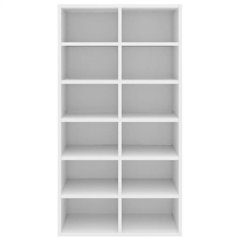 Scarpiera Bianca 54x34x100,5 cm in Legno Multistrato 800396