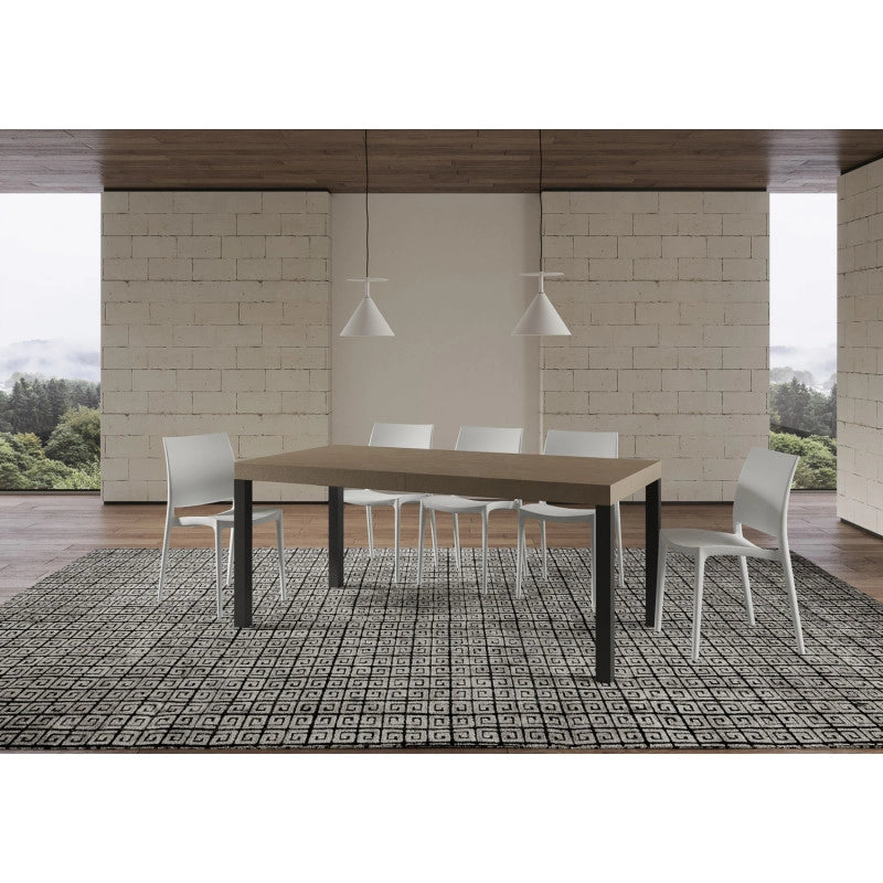 Tavolo allungabile 200/304x90 cm Everyday Premium telaio Antracite - Tortora
