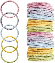 Set di 100 Bandaline per Donne, 4,5 cm, Bandaline Elastica per Ragazze, Supporti per Trecce Senza Metallo, Bandaline Piccole 2 mm per Diversi Stili di Capelli