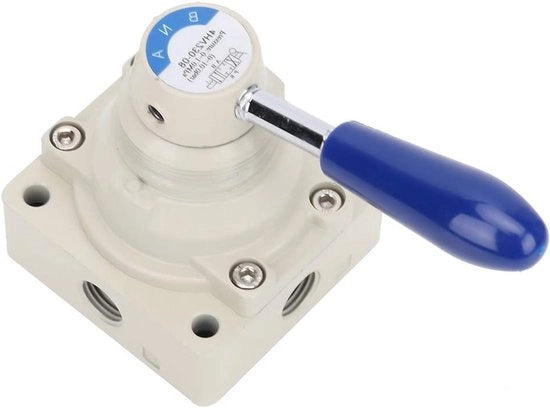 Valvola pneumatica 4 vie 3 posizioni - Lega di alluminio - 1/4" PT - Funzionamento a doppio effetto - Pressione di lavoro 0 ~ 1,0 Mpa - Alta qualità - Valvola di regolazione
