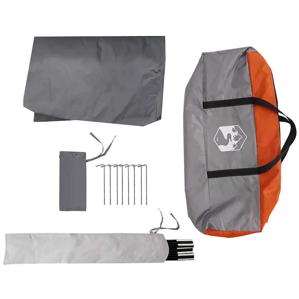 Telone da Campeggio Grigio e Arancione 430x380x210 cm Impermeabile 94684