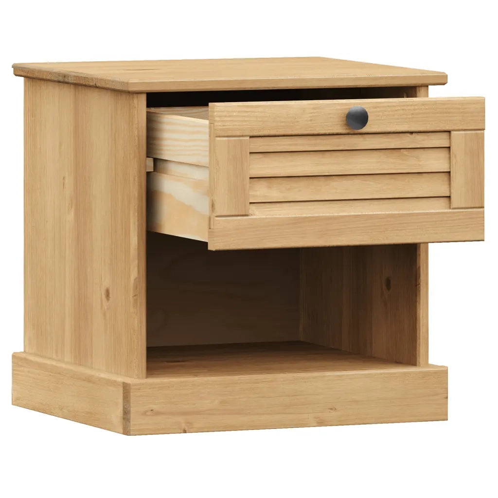 Comodino VIGO 42x35x42 cm in Legno Massello di Pino 353154