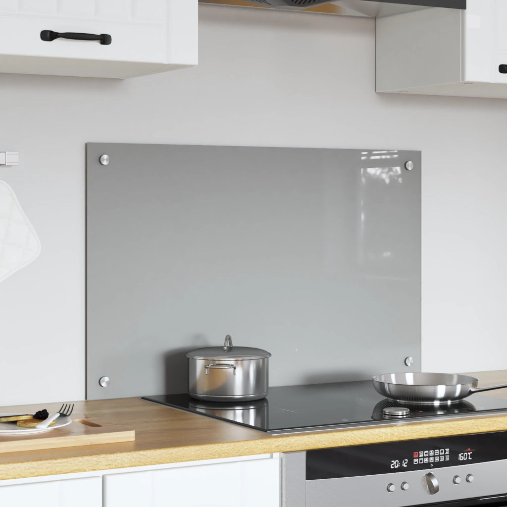 Schienale Cucina Grigio Chiaro 80x50x0,6 cm in Vetro Temperato