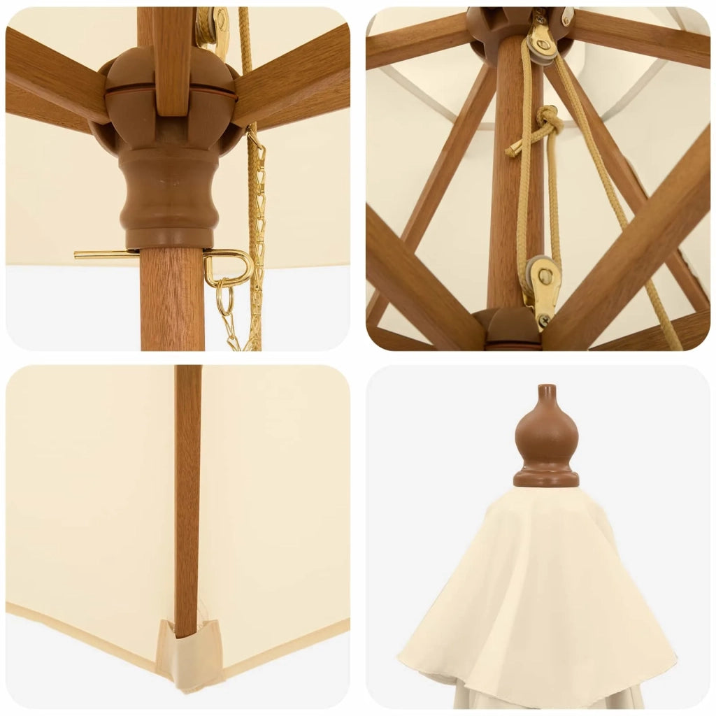 Set da pranzo da esterno con ombrellone 6 pz 3438541