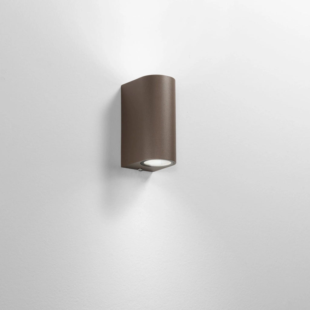 APPLIQUE BIEMISSIONE ONE CORTEN 2 LUCI ATTACCO GU10 IP54 6,7X9,3X13CM