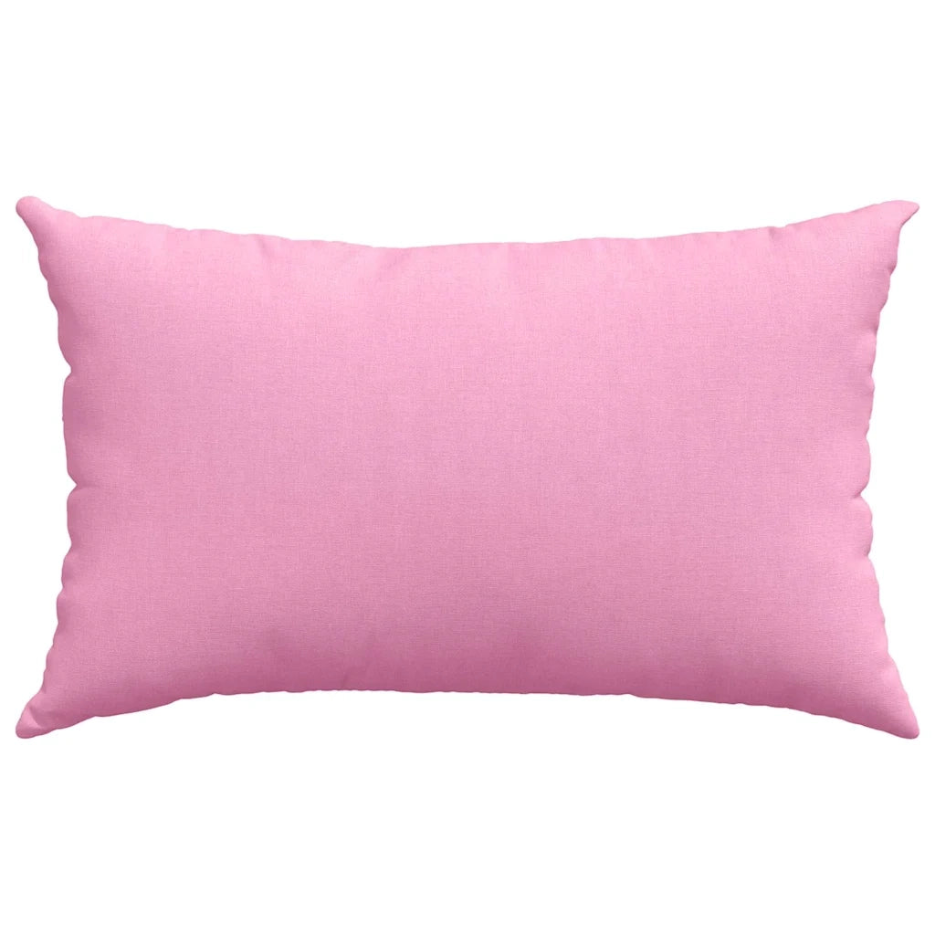 Cuscini da Divano 2 pz-Set di 2 Cuscini per Sofa Rosa 50 x 30 cm Tessuto