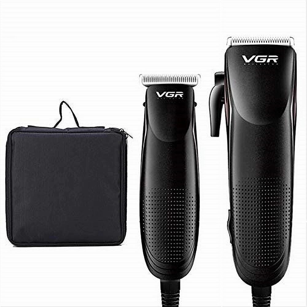 Trade Shop - Kit A 2 Rasoi Combinato Tagliacapelli Barba Trimmer Professionale Con Filo V-023 -