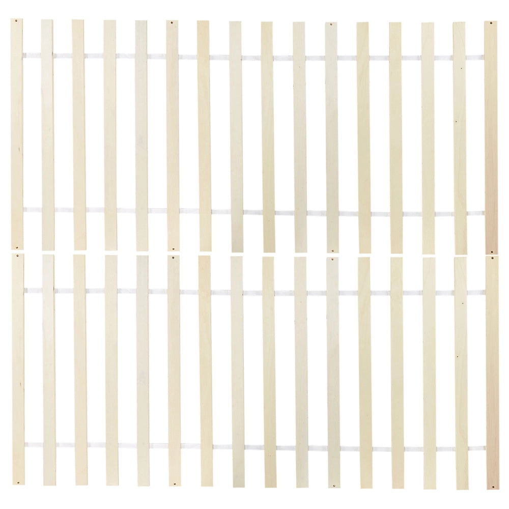 Letto in Legno di pino Bianco con Rete a Doghe Testiera Alta 180 x 200 cm