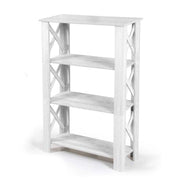 GAIA SCAFFALE IN LEGNO A 4 RIPIANI 60 X 30 X 100 CM COLORE BIANCO