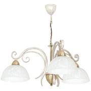 Lampada a sospensione Aurora crema 3 luci E27 Luminex