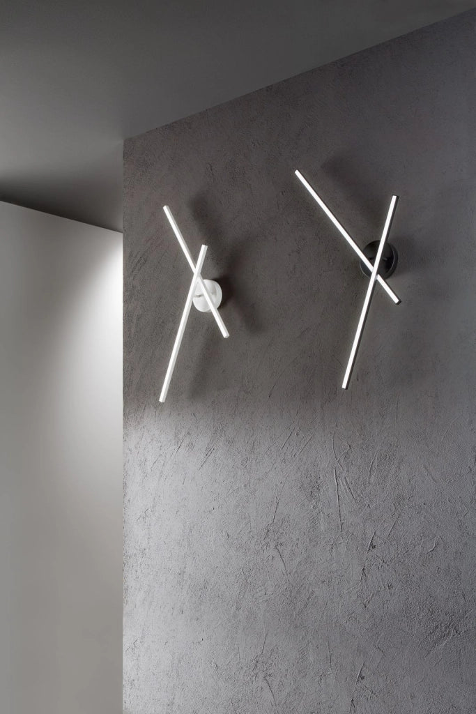 PLAFONIERA IN ALLUMINIO COLORE NERA SYNCRO LED 29W CCT 3000K 4000K 6000K 2030Lm DIMMERABILE 110,5CM