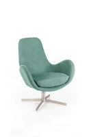 E-STYLO Poltrona girevole moderna dal design elegante e confortevole, perfetta per arricchire qualsiasi soggiorno, studio o area living, L.P.H 72 x 64 x 85 cm