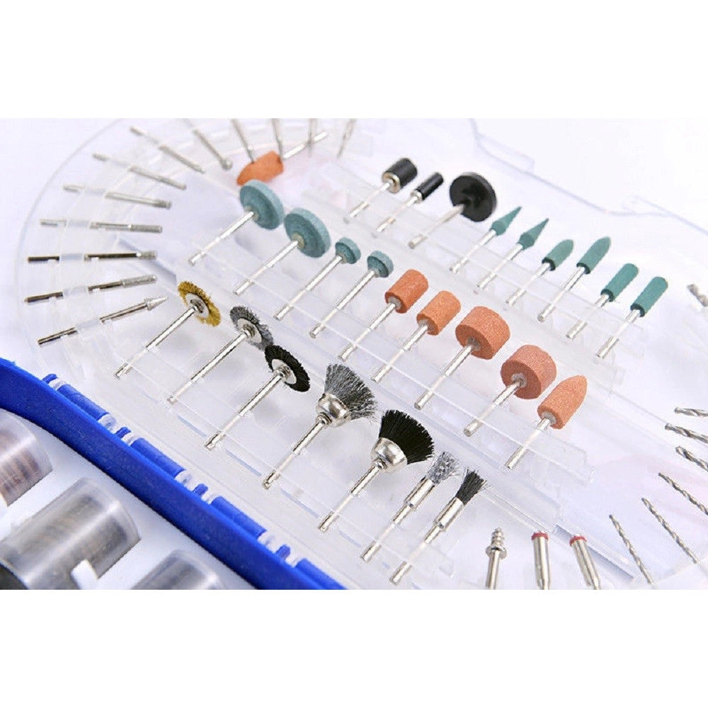 Trade Shop - Kit 276 Accessori Mini Trapano Dremel Punte Per Lucidare Levigare In Valigetta -