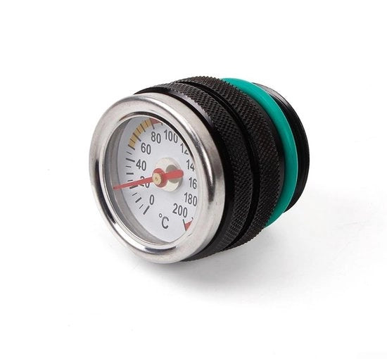 Indicatore di Olio di Alta Qualità - Visualizzazione della Temperatura dell'Olio del Motore - Lega di Alluminio - Installazione sulla Parte Anteriore - Compatibile con W650/W400/W800 - Facile da Installare - Termometro per Motocicletta
