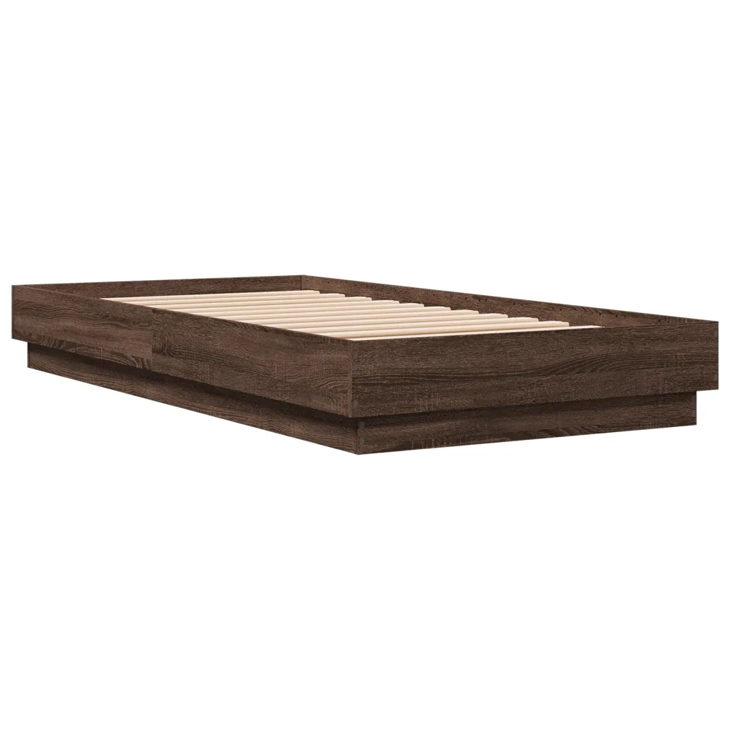 Giroletto senza Materasso Rovere Marrone 75x190cm in Truciolato