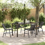 Set da Pranzo per Giardino 5 pcs Nero 3379382