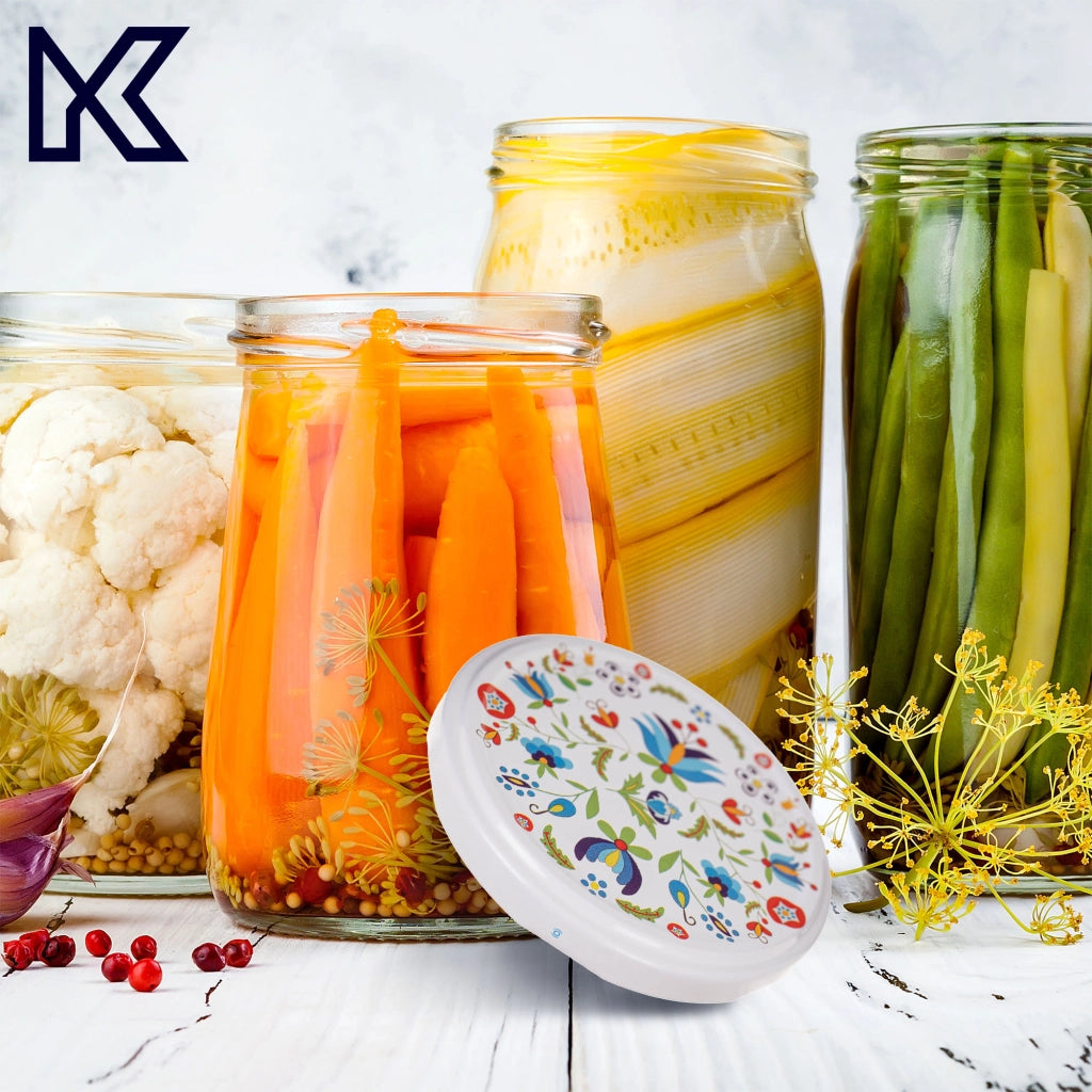 KADAX Barattoli per conserve Denia 250ml 50 pezzi 82mm + coperchio "Folclore kashubiano"